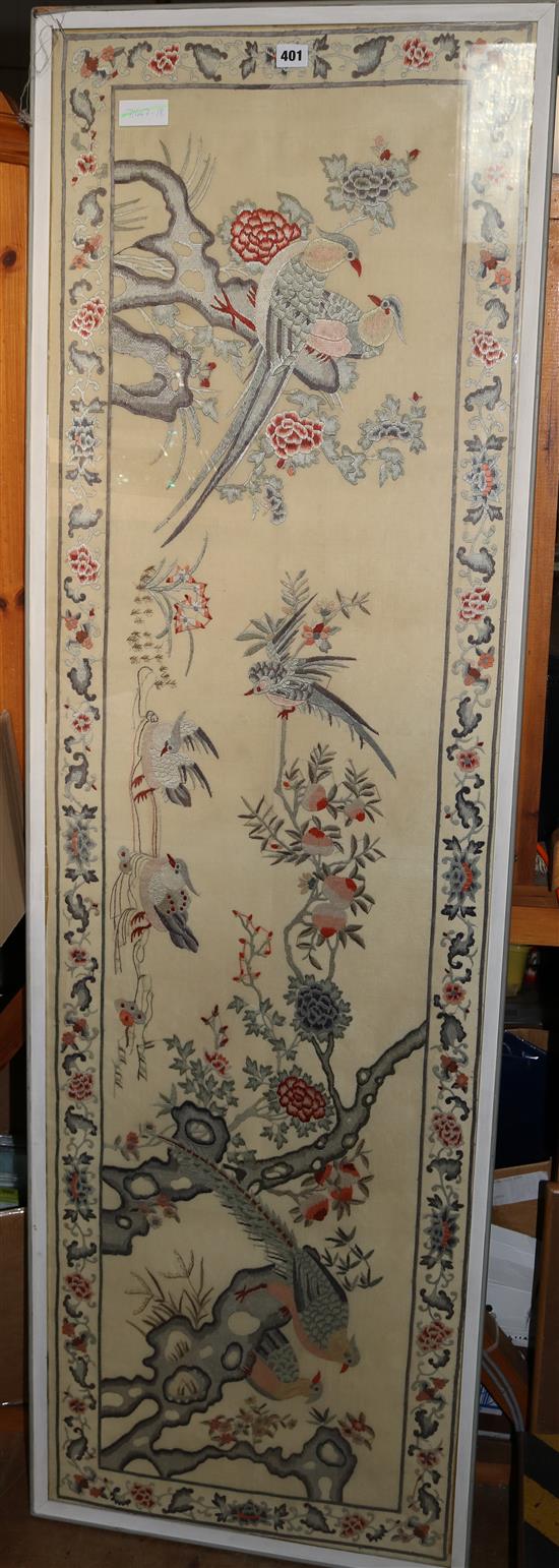 Chinese silkwork panel